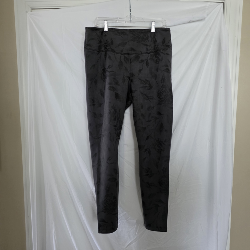 White House Black Market Black Floral Leggings